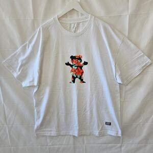 Grizzly Bear Floral White Short Sleeve Tee Size 2XL